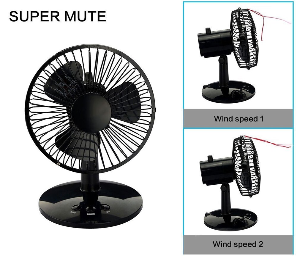 Draaibare Metalen Oscillerende Tafel Fan Persoonlijke Bureau Ventilator 2 Kleuren Computer Laptop Super Mute Cooler Air Cooling USB Fan