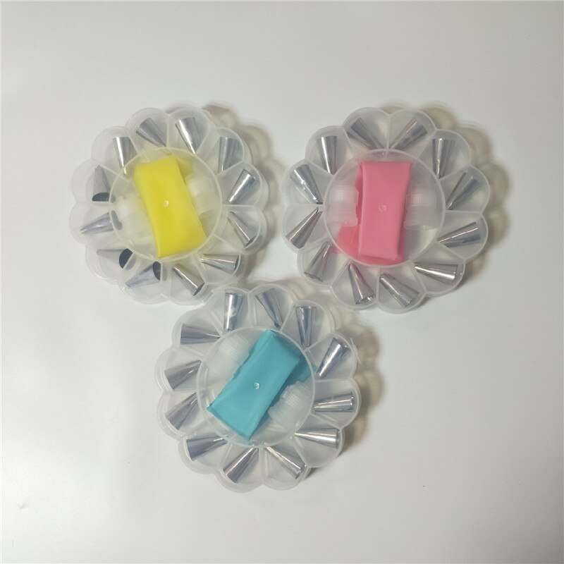 15 Stks/set Van Siliconen Spuitzak Decorating Nozzle Set Herbruikbare Spuitzak 12 Nozzle Groepen Cake Decorating Tool