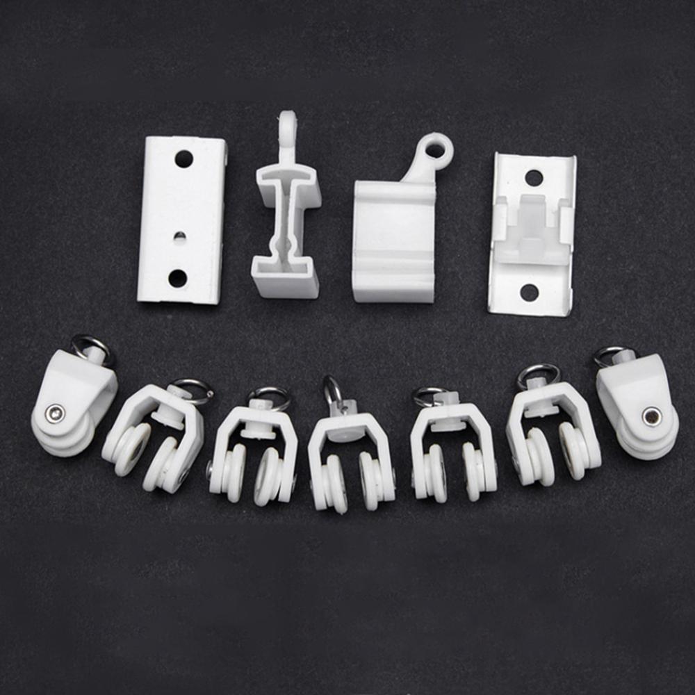 Curved/Straight Track Curtain Rail Plastic Cuttable Bendable Flat Curved Track Curtain Hook Window Single Track Pole Accessory