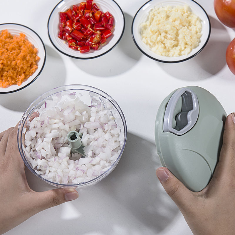 500/900ML Manual Meat Mincer Garlic Chopper Hand Pull Press Crusher Vegetable Grinder Chili Onion Cutter Kitchen Cooking Tools