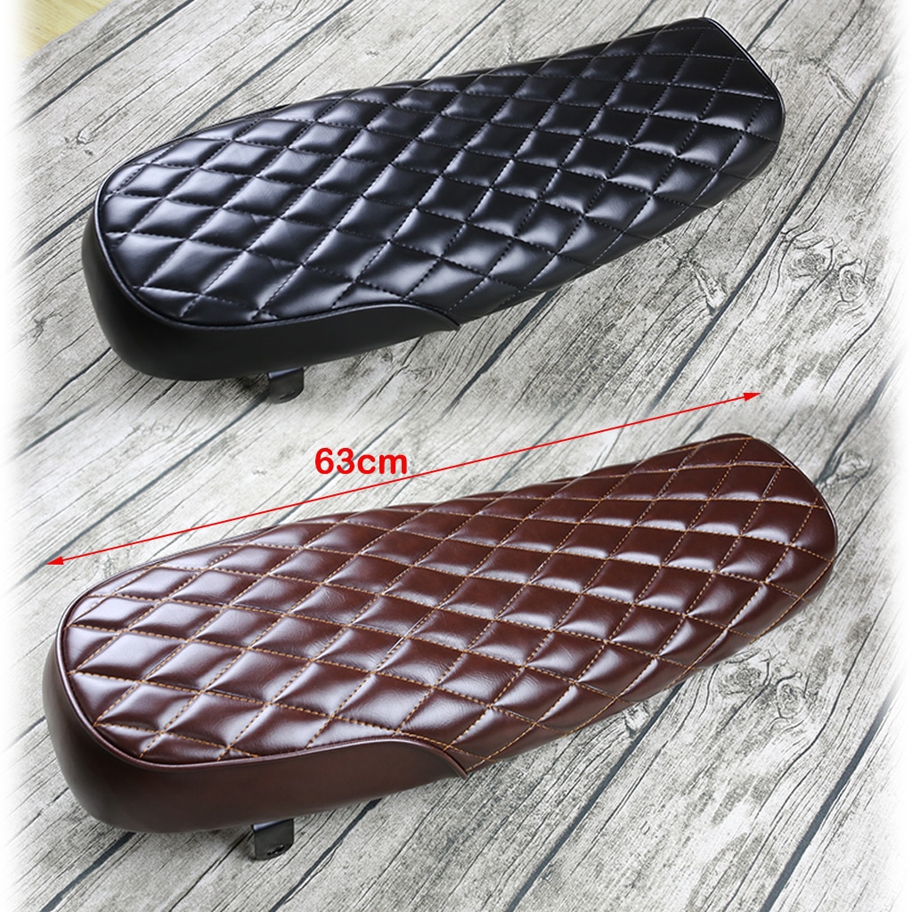 Selle plate en losange pour moto Cafe Racer, pour vélo de rue Vintage