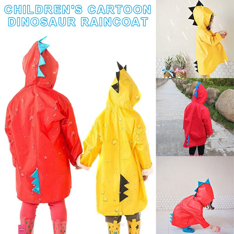 Peuter Baby Jongen Meisje Regenjas Voor Kinderen Dinosaurus Regen Jas Cartoon Waterdicht Hooded Cover Regenkleding Lbv
