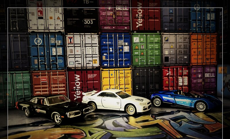 Parkplatz Szene Hintergrund Modell 1/64 Hafen Container Garage Fabrik Lagerbier Haus Gebäude Modell Szenario Zeigt