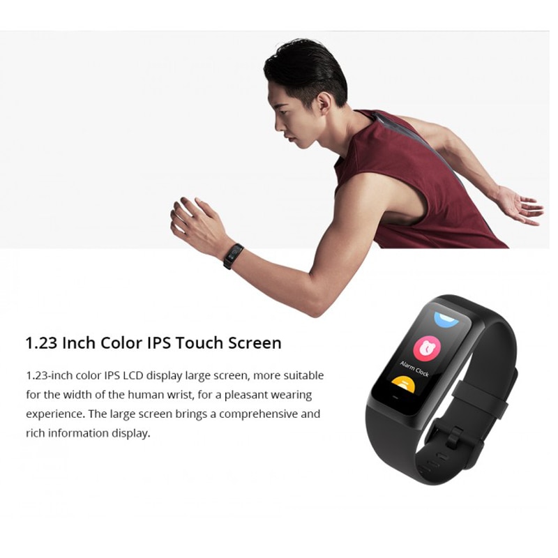 Amazfit band cor 2 smartwatch 5 atm waterdicht 2.5d kleuren roestvrijstalen frame voor android ios huami smartwatch armband