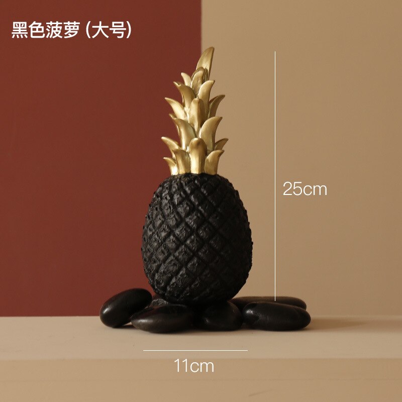 Artisanat nordique d&#39;ananas, décoration créative de fruits de bureau, décoration de salon, de doré, accessoires de décoration pour la maison: H