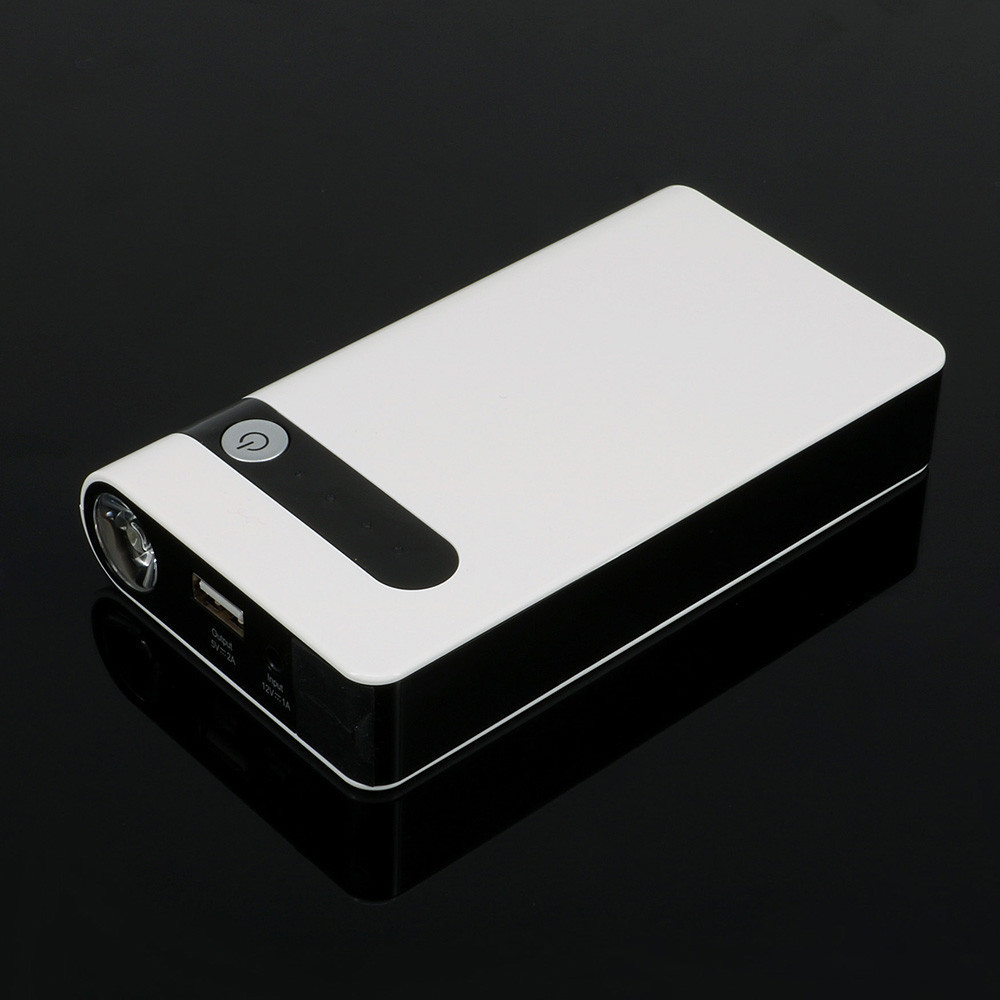 Bilstartare powerbank bärbar bilbatteristartare startanordning för 12v bilar nödstartare: Silver-