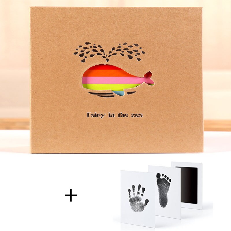 100 Zakken 6Inch Baby Souvenirs Groei Memorial Picture Fotolijst Fotoalbum Baby Voor Kids Hand &amp; Voetafdruk imprint: 6
