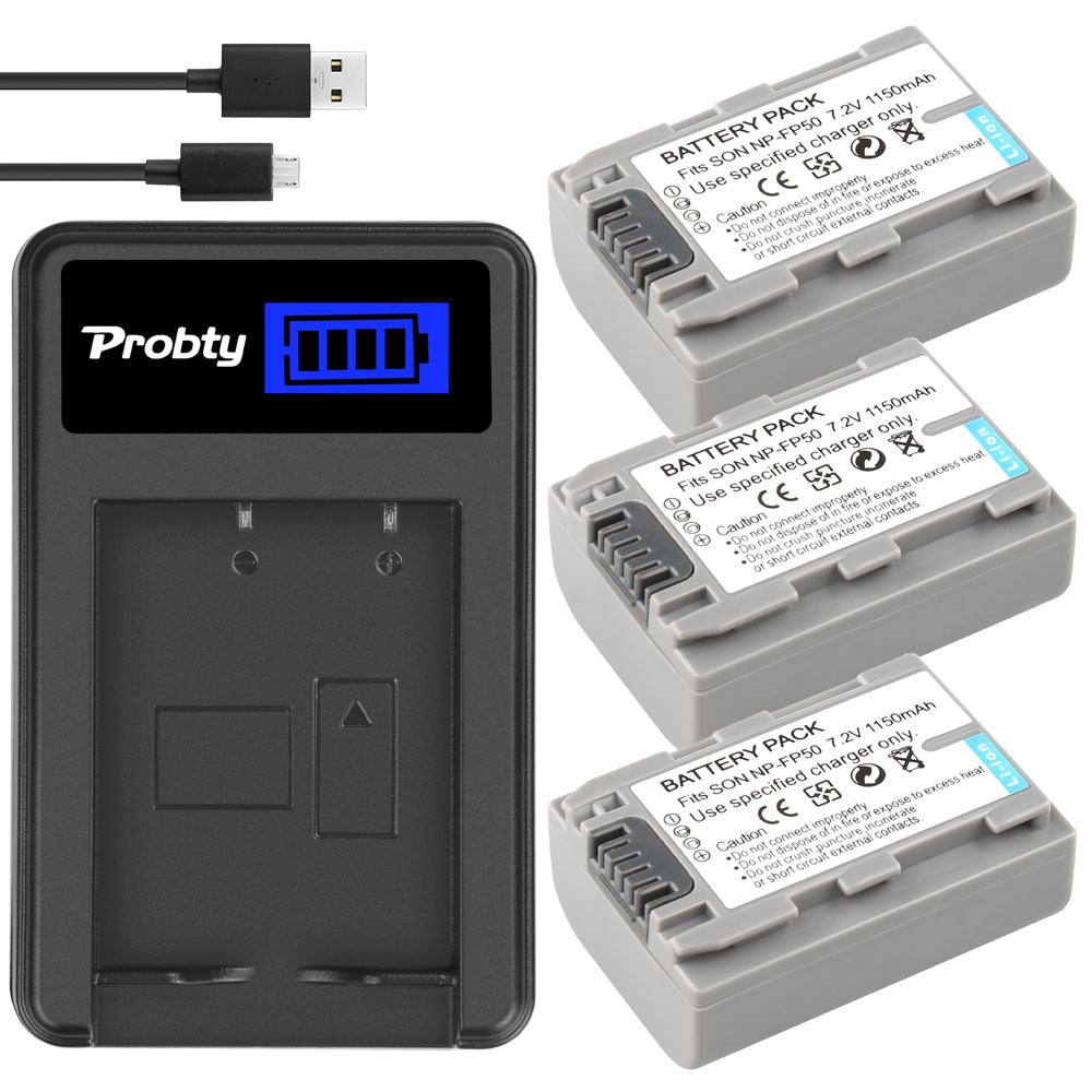 NP-FP50 batería + cargador para Sony DCR-HC30 70E 80E NP-FP30 NP-FP60 NP-FP70 23E 24 24E 30 30E 32 32E 35 35E 39 39E