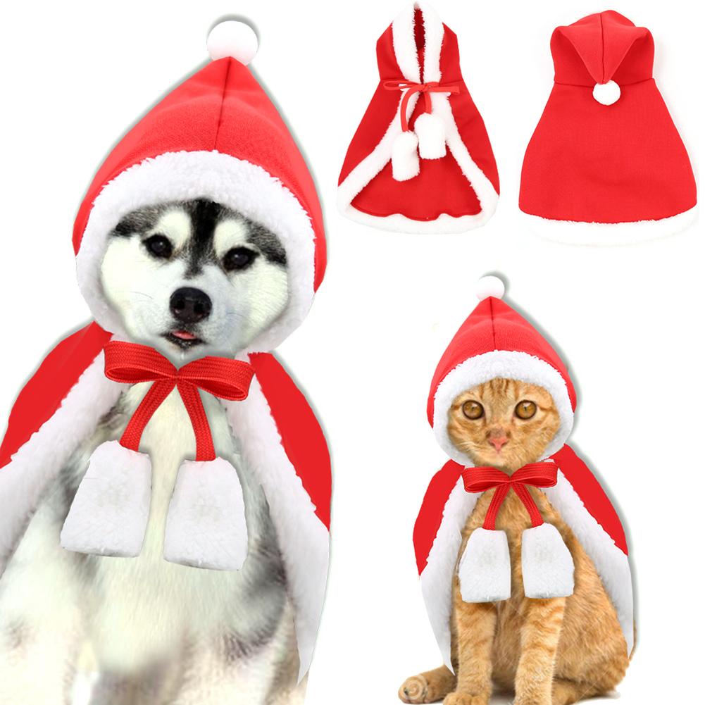 Rode Jas Huisdier Kat Hond Kerst Kleding Verstelbare Christmas Santa Mantel Winter Leuke Jas Hoodie Kleding Xmas Kostuum Cosplay