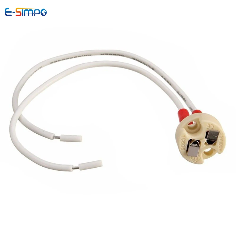 Base bi-pin G4 G6.35 GY6.35 GX5.3 MR16 GZ4 MR11 GU5.3 G5.3 M10 0.75mm, douille Led à incandescence halogène, support de lampe en céramique, 5 pièces: Beige