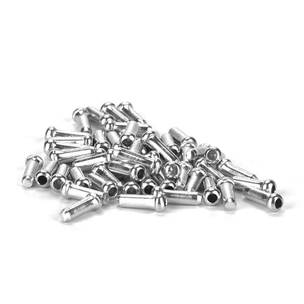 30 stuks fiets mtb remkabel eindkap kabel aluminium afdekking versnelling fietsonderdelen kabel eindkap  a40: Zilver