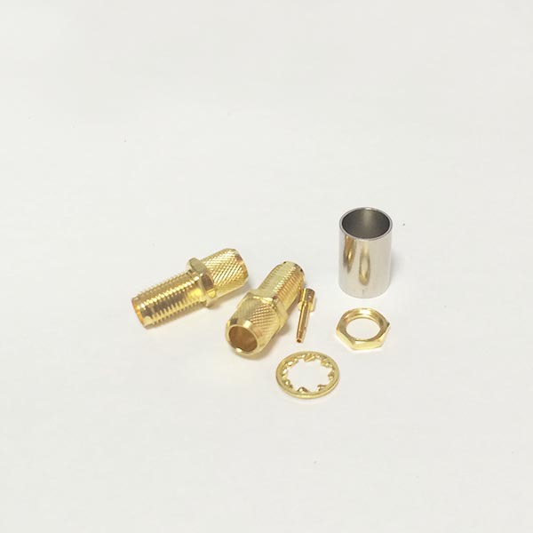 1pc SMA Female Jack Modem Convertor Connector With For LMR300 Straight Goldplated