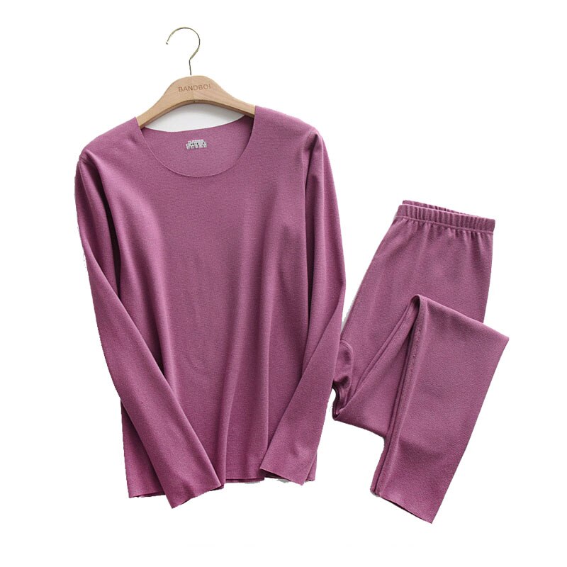 Conjunto de ropa interior térmica de para mujer, ropa de lana de talla grande, traje térmico de terciopelo para mujer, Calzoncillos largos gruesos y cálidos