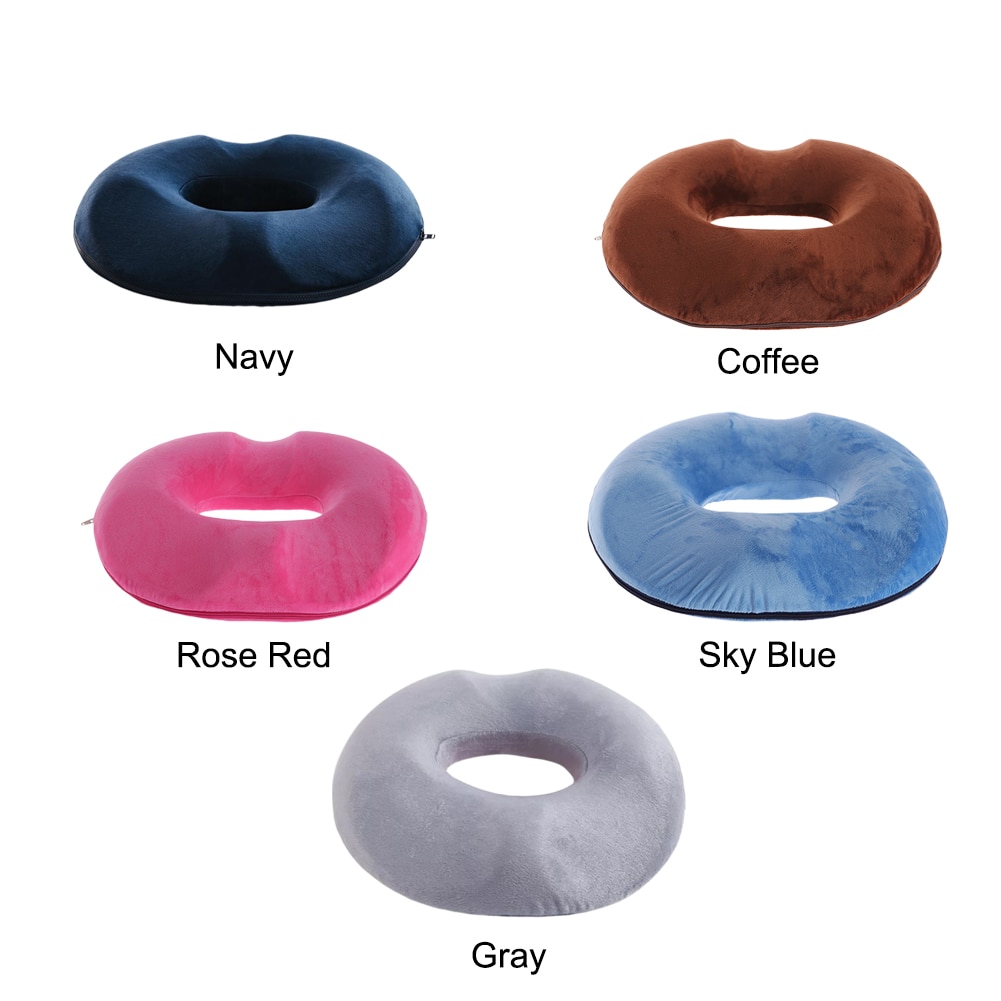 Tailbone Pain Hollowed Out High Density PU Foam Donuts Shape Shaping Seat Cushion Hemorrhoid Treat Sciatica Relief Hip Up