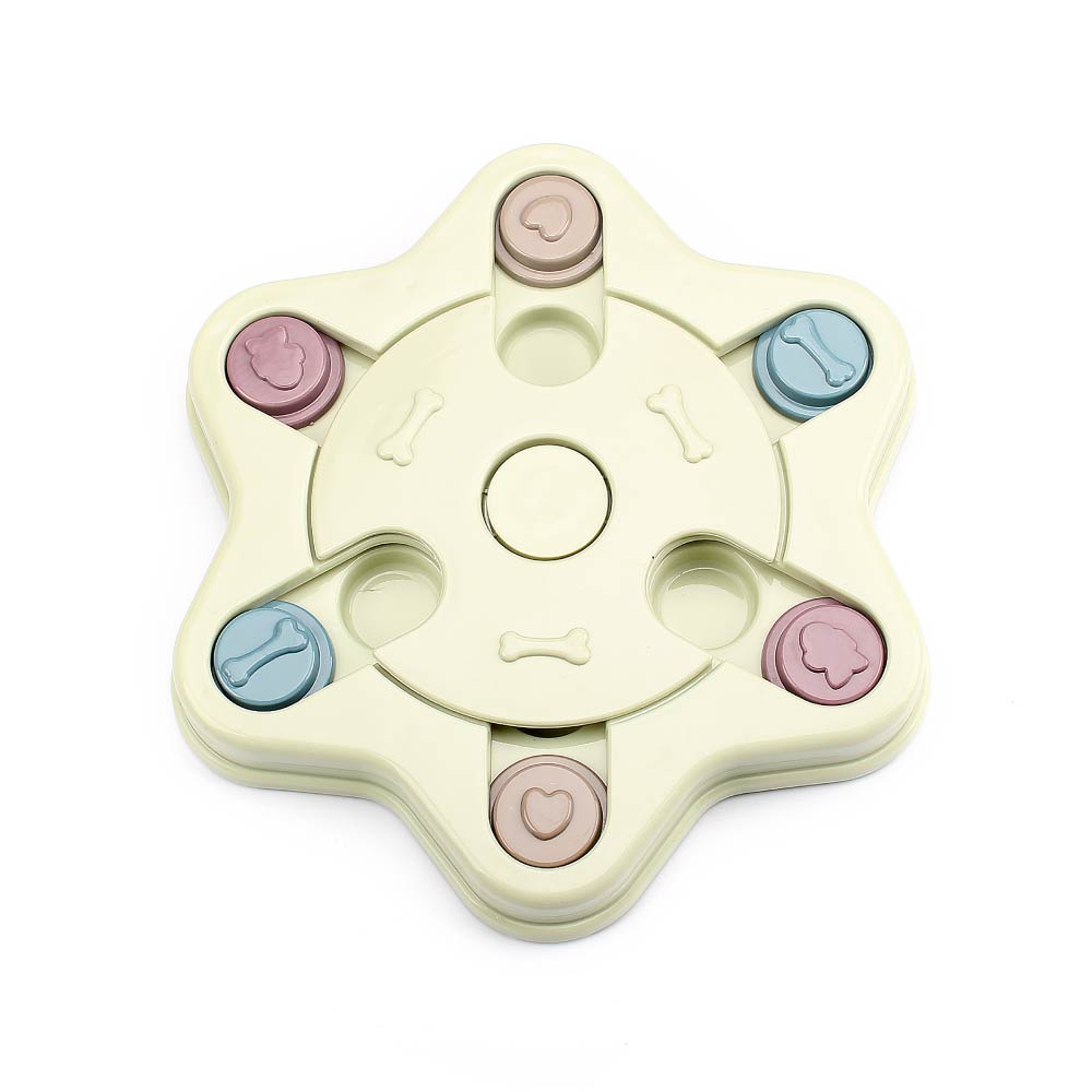 Dog Puzzle Toys Pet Dog Training Games Feeder For Small Medium Dog Puppy Increase IQ Interactive Slow Dispensing Feeding: Green-C