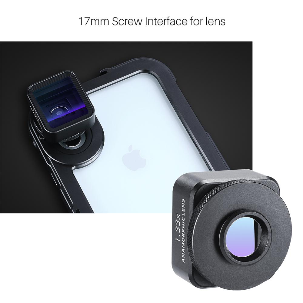 Ulanzi 17mm Universel 1.33X Anamorphique Téléphone Lentille pour iPhone Xs Max X Huawei P20 Pro Mate Tournage Cinéma Lentille de Téléphone