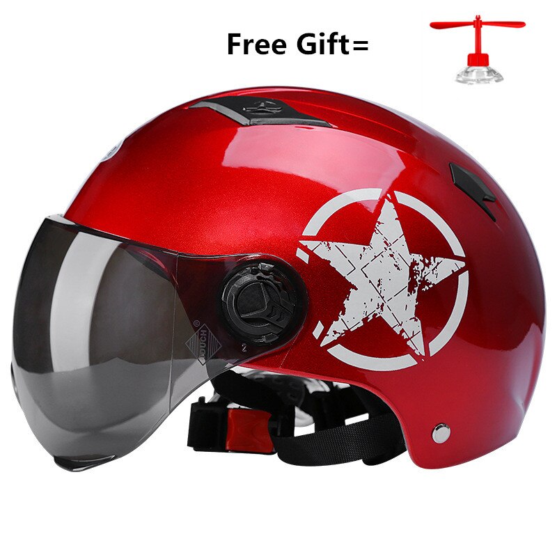 Motorsykkel hjelm scooter sykkel åpent ansikt halv baseball lokk anti-uv sikkerhet hard hatt motocross hjelm flere farger beskytte