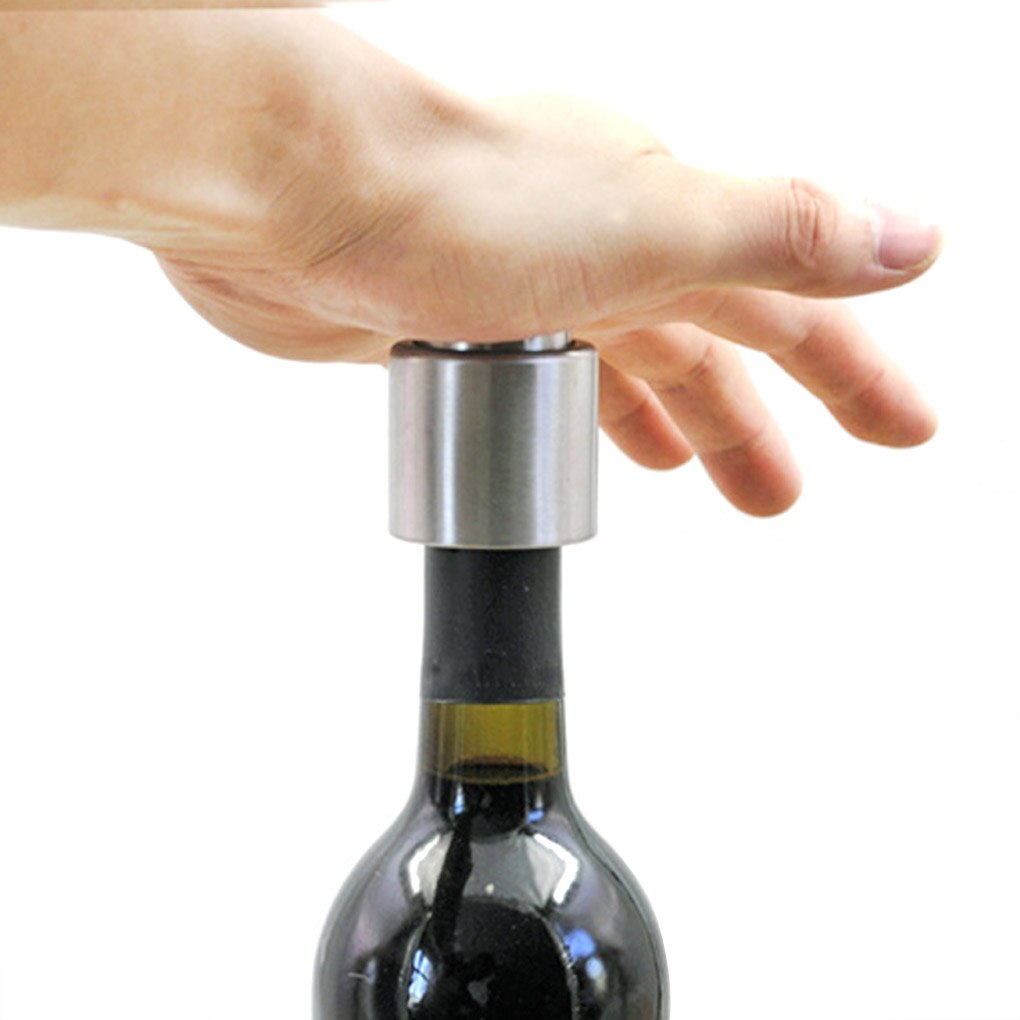 Manual Press Vacuum Wine Stoppers Kitchen Stainless Steel Bottle Opener Beer Opener Beer Openers Bar Wine Opener Tool
