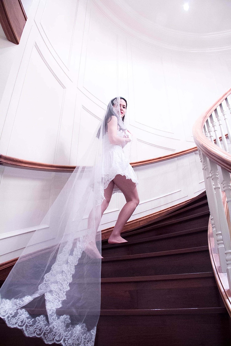 5m Wedding Veil 5 Meters Long Bridal Head Veils Top Cathedral Veil Ivory White Color Lace Women Wedding Accessories