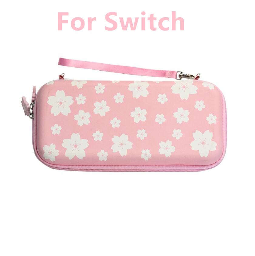 Sakura pink bæretaske til nintendo switch lite - bærbar hard shell rejsetaske til nintendo switch ns & tilbehør: Til switch