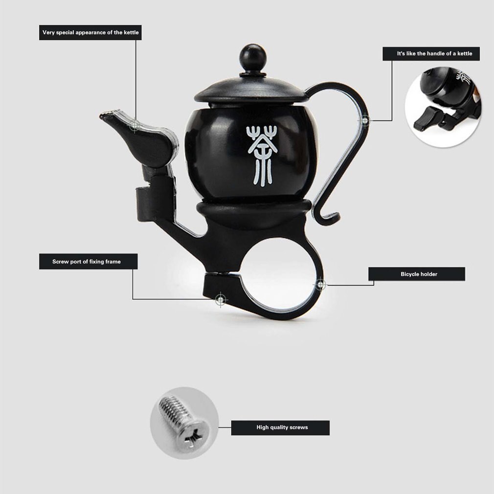 Mountainbike Bel Fietsaccessoires Super Rinkelen Aluminium Bel Creatieve Theepot Type Fietsbel