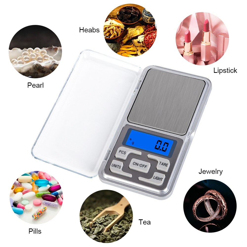 100/200/300/500g 0.01/0.1g Mini Digital Scale High Accuracy Electric Pocket For Jewelry Scales Gram Weight Kitchen Tool