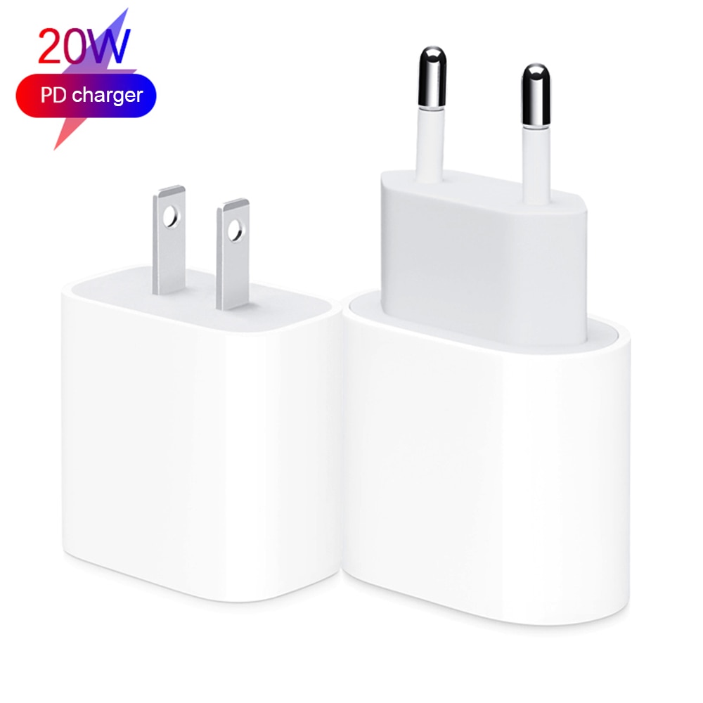 20w pd carregamento rápido USB-C tipo-c adaptador de carregador para iphone 12 mini 12 pro max 11 xs max adaptador rápido para iphone se 2020