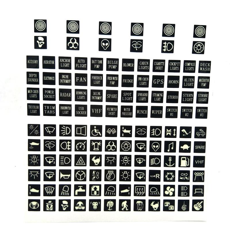 Pegatina de Panel de circuito para coche, calcomanía de decoración de instrumentos de camión, etiqueta para interruptor, calcomanías luminosas, accesorio reflectante