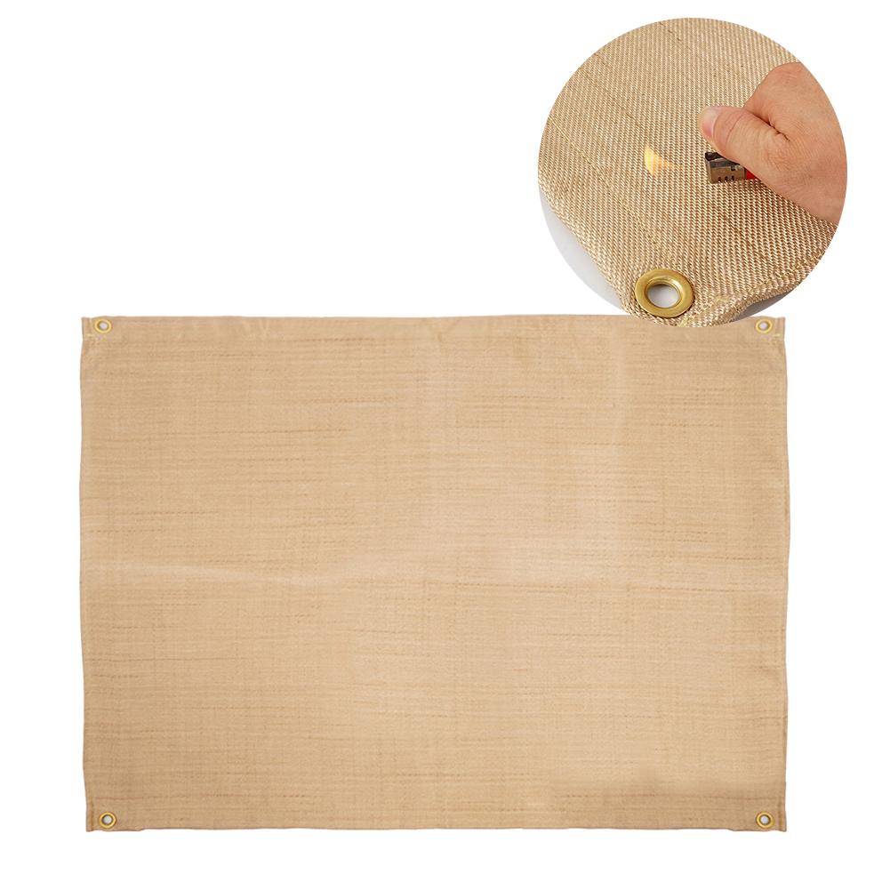 Camping Fireproof Grill Mat Cloth Flame Retardant Ember Mat Blanket with Storage Bag for Outdoors Picnic Barbecue Fireproof Mat: Default Title