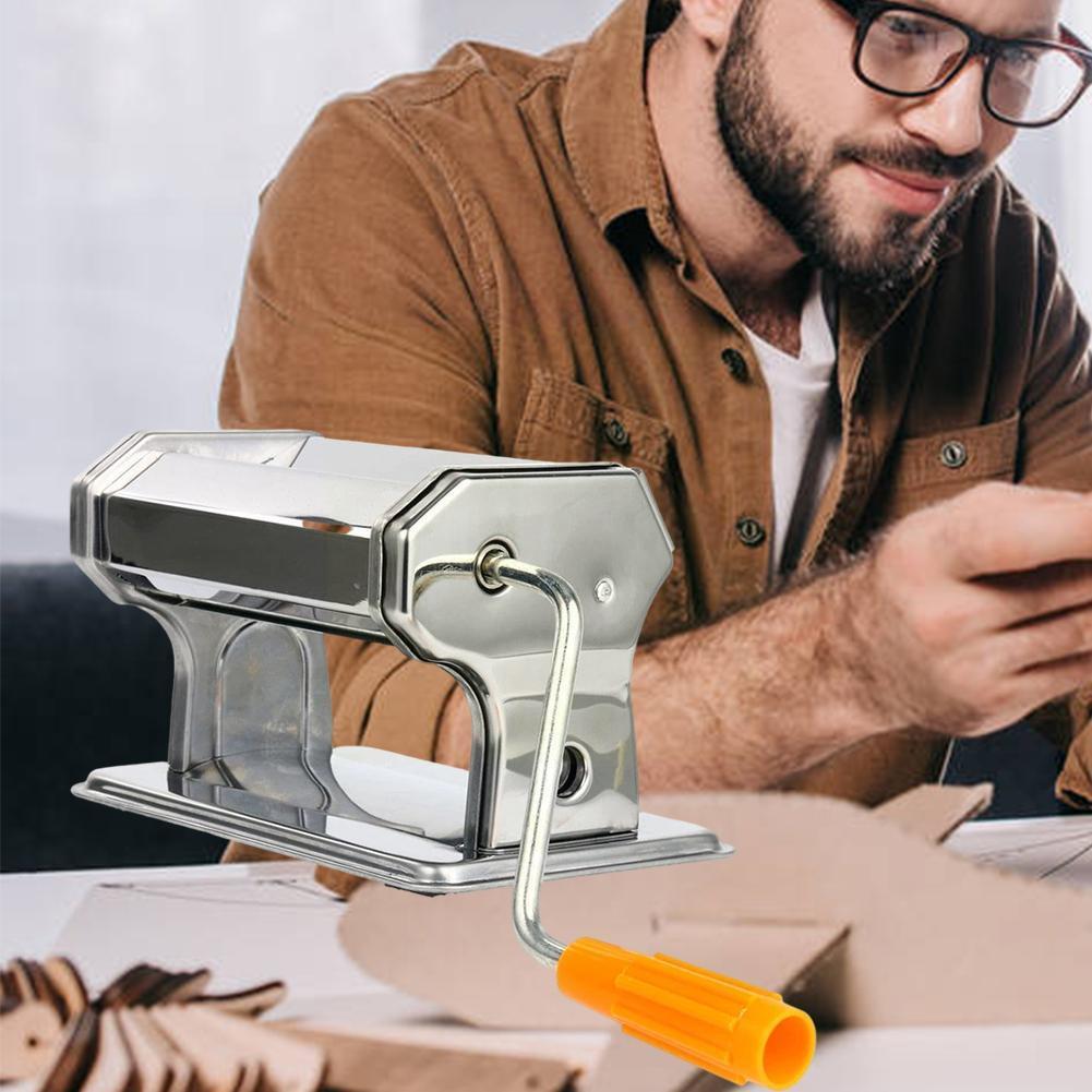 Portable Steel Craft Polymer Clay Rolling Machine Press Hand Handmade Tools Roller Cranked Non-Electric Pasta Press N9E3