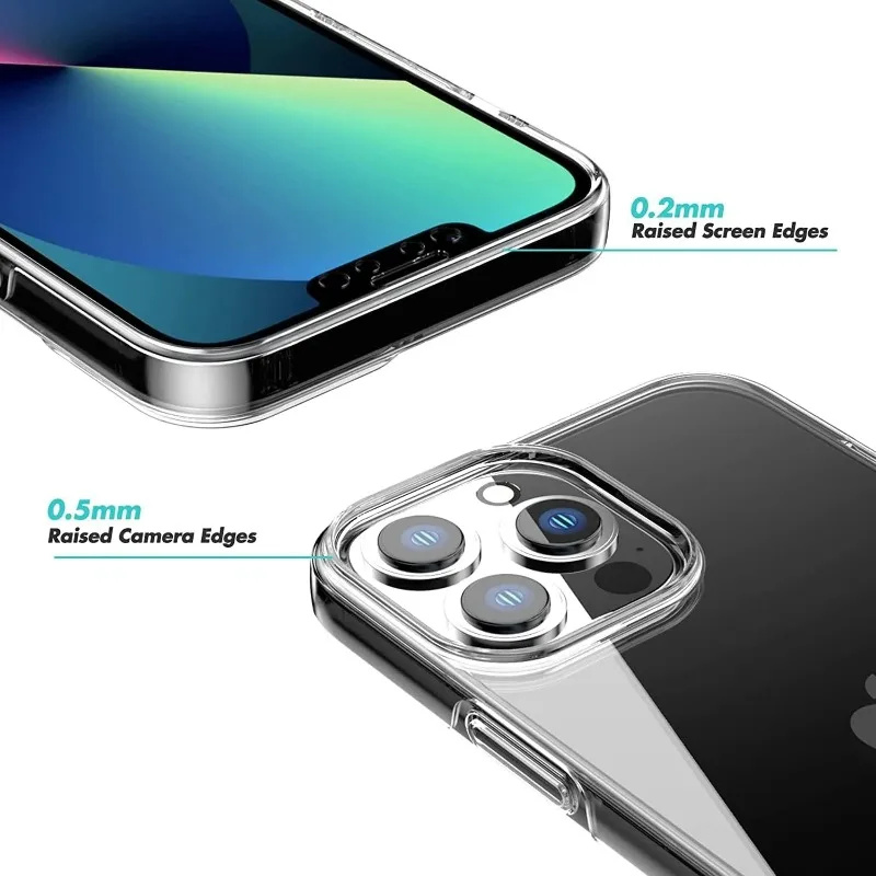 Funda de cuerpo completo para iPhone, carcasa transparente de silicona TPU de doble cara, suave, 360, 15, 14 Pro Max, 13, 12 Pro, 11 XS