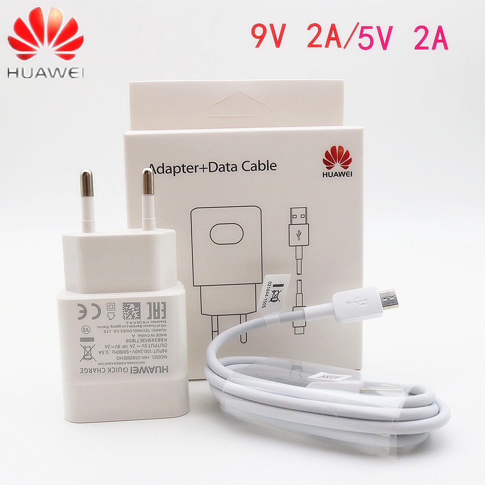 Huawei 9V2A ładowarka eu QC 2.0 szybkie adapter szybkiego ładowania mikro USB kabina robić kumpel 7 8 S 10 Lite Nova 3i P8 9 10 Lite Honor 8 9 Lite