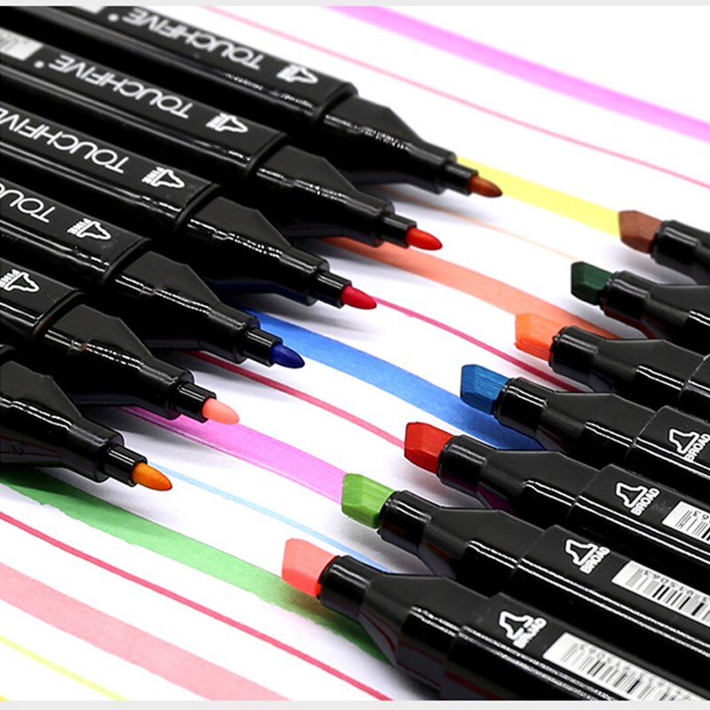 TouchFive Markers Art 30/40/60/80 Color animation set Sketch Marker Pen Double Tips Alcoholic Pens For Artist Manga Supplies