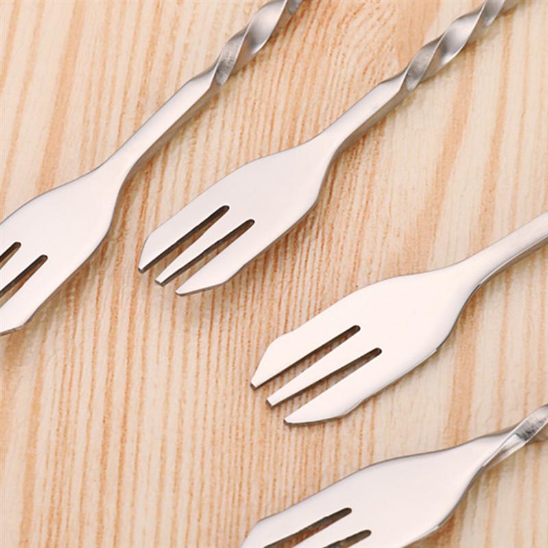 2Pcs Stainless Steel Swizzle Stick Cocktail Stirrer Cocktail Stirrer Swizzle for Kitchen Home Party Bar