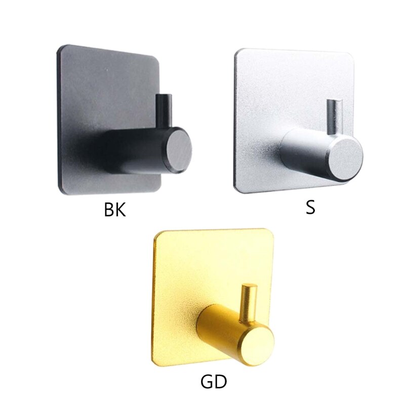 Zelfklevende haak thuis keuken muur deurhaak kleding jas tas sleutelhanger badkamer handdoekhouder opbergrek aluminium