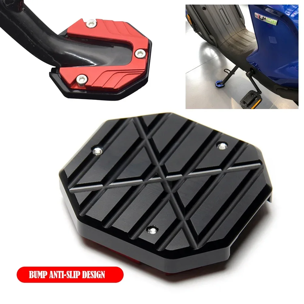 Universale Scooter moto bici cavalletto Extender piede supporto laterale estensione Pad piastra di supporto antiscivolo Base allargata