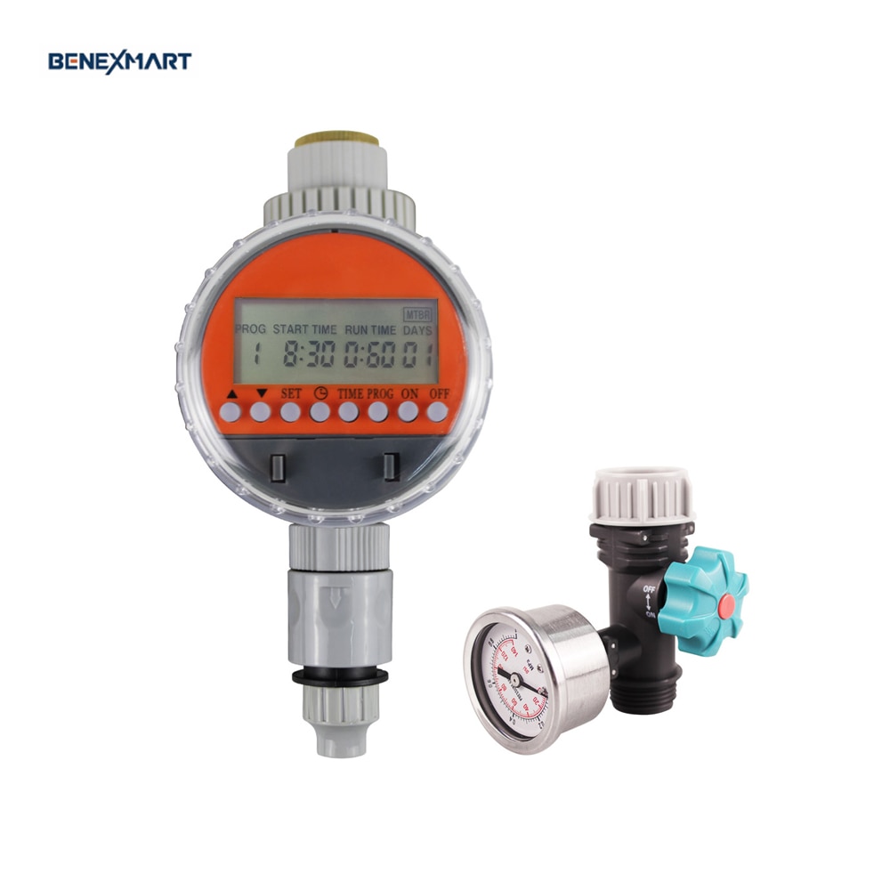Benexmart Garden Watering Timer Pressure Regulator Irrigation Controller Waterproof with Battery
