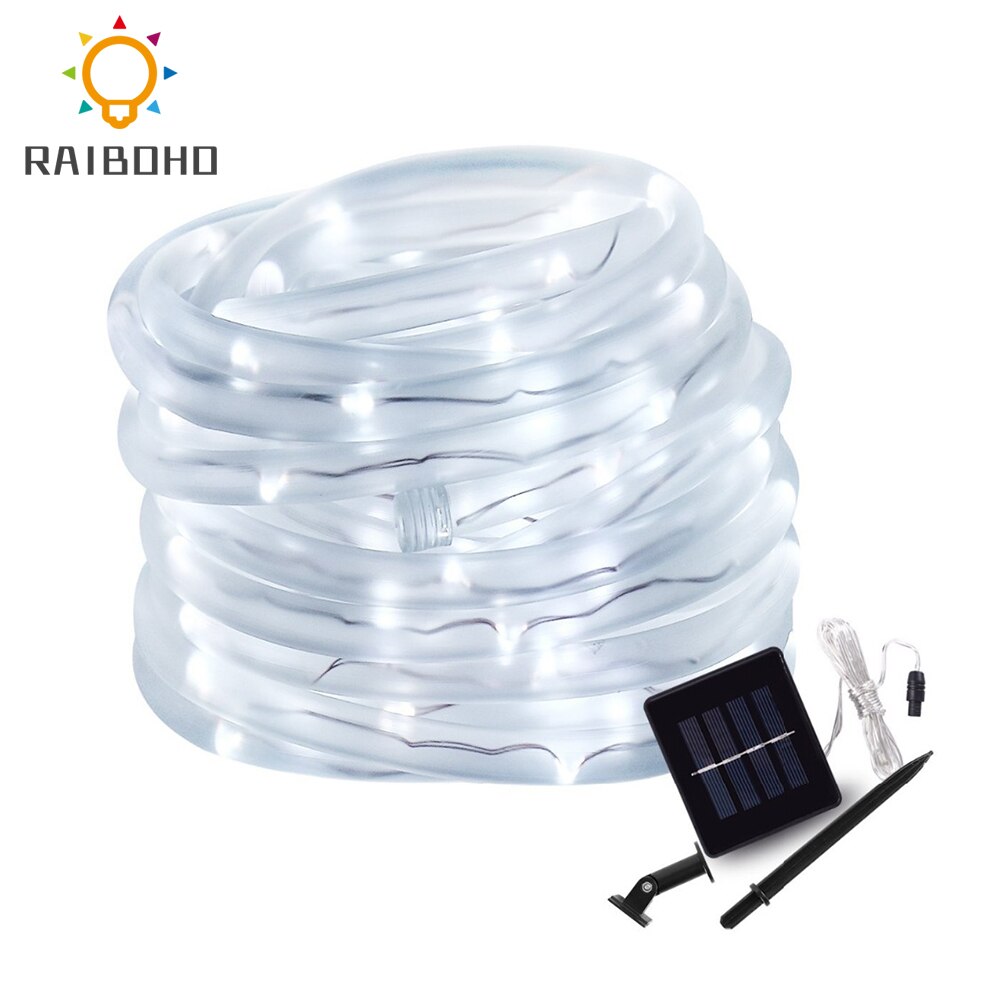 50/100/200 led solar reb rør string lys sol terrasse lys jule lys belysning til hjemmet have plæne fest dekoration