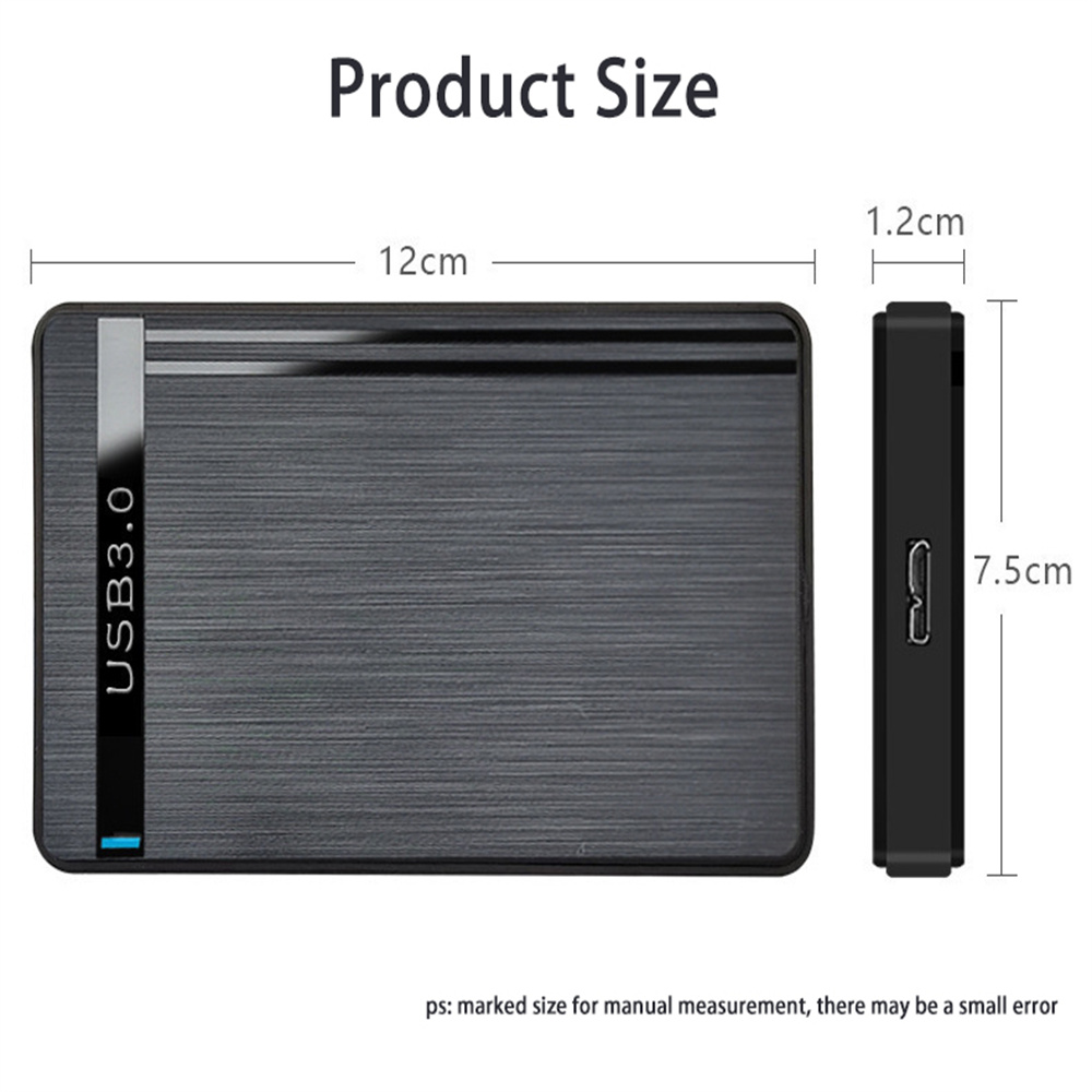 Obudowa dysku twardego 2,5" SATA na USB3.0 Obudowa mobilnego dysku twardego do pamięci masowej SSD Obudowa dysku twardego z kablem USB3.0/2.0 ABS