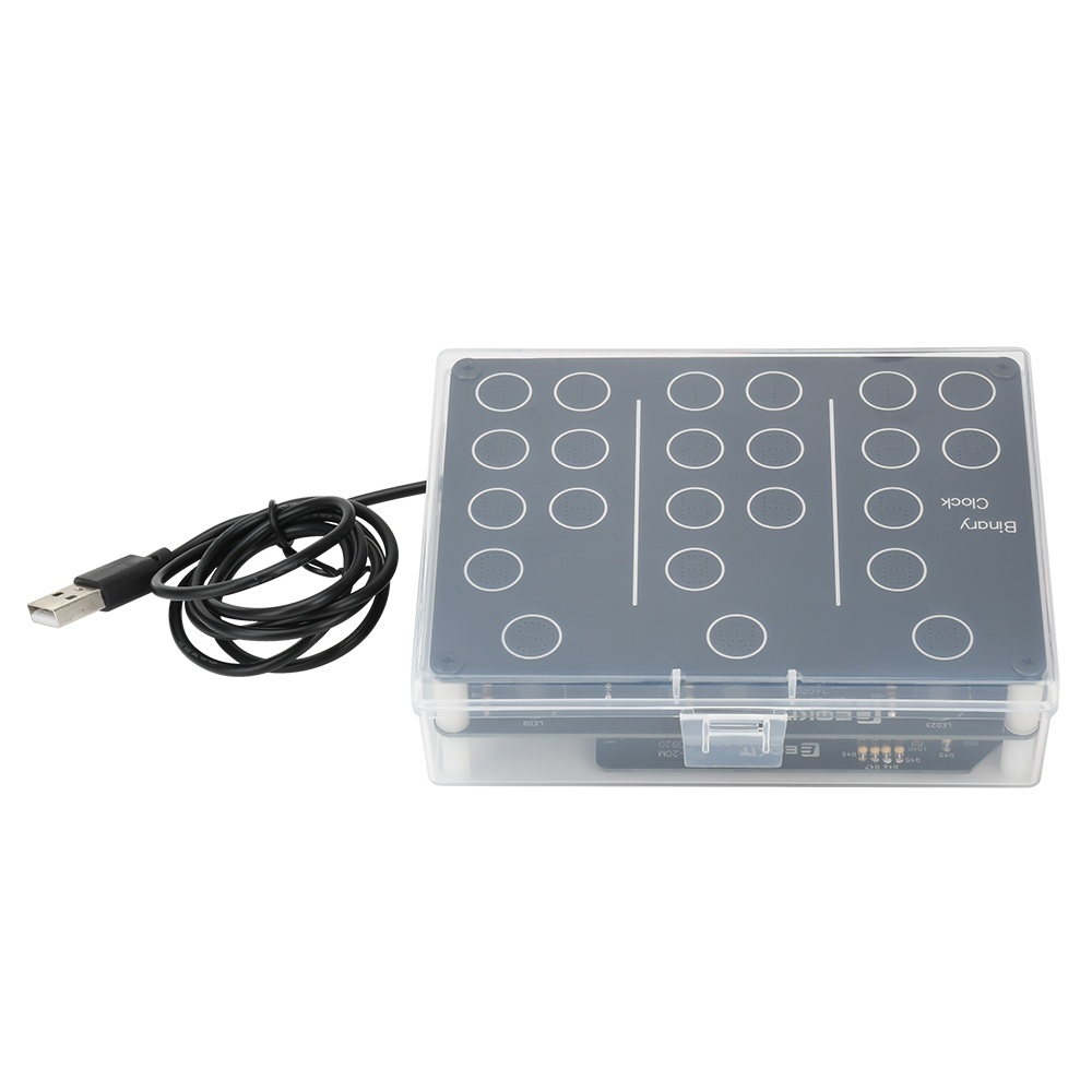 LED Display Binary Clock Electronic Clock DIY kit DC 5V Electronic Welding DIY Parts USB interface