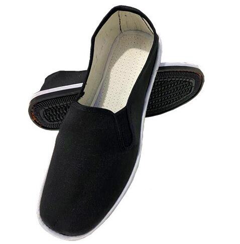Oude canvas schoenen van beijing, handgemaakte antislip herenschoenen, chinese kungfuschoenen, casual schoenen voor mannen, sneakers, vechtsportschoenen: Witte voering / 7