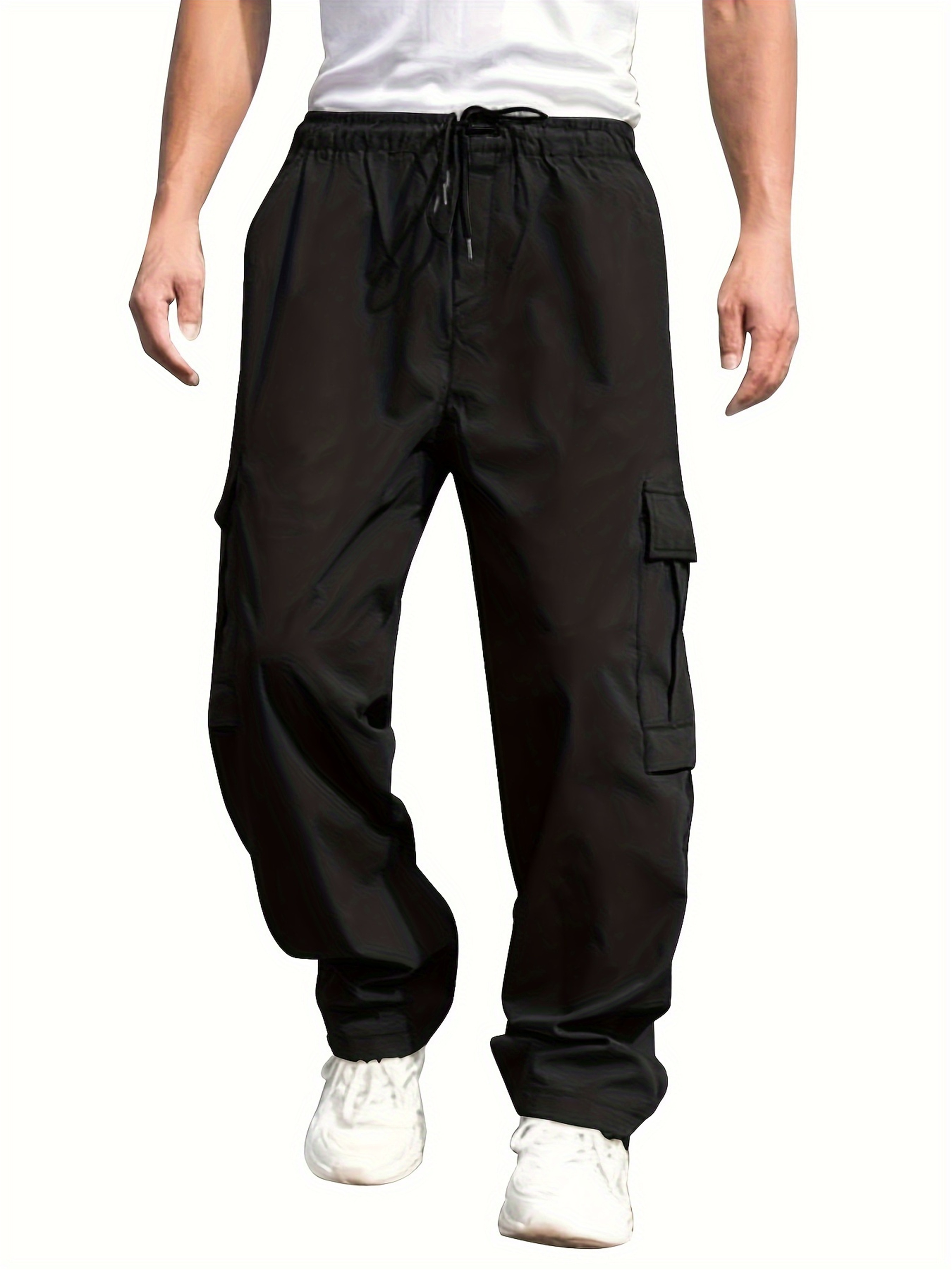 NewMen's Cargo pantalon coton noir pantalon de travail grande taille nouvel été décontracté escalade Joggers homme pantalons de survêtement printemps automne pantalon: XXL / Black