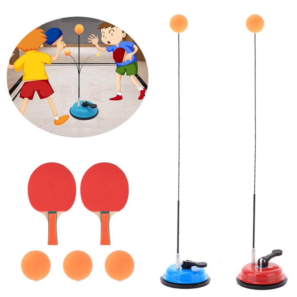 Bordtennis træner med elastisk blød skaft bordtennis træningsværktøj til børn indendørs eller udendørs leg