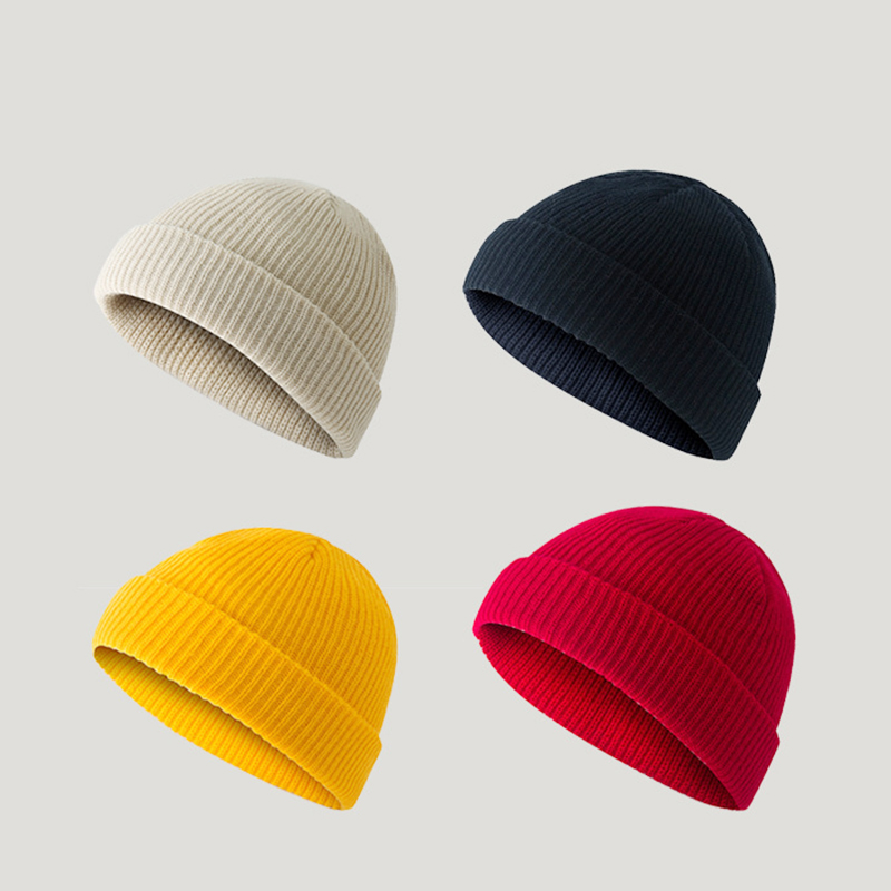 Knitted Hat for Women and Men Wool Retro Atmosphere Autumn and Winter Men's and Women's Cap Dome Warm Short Hat