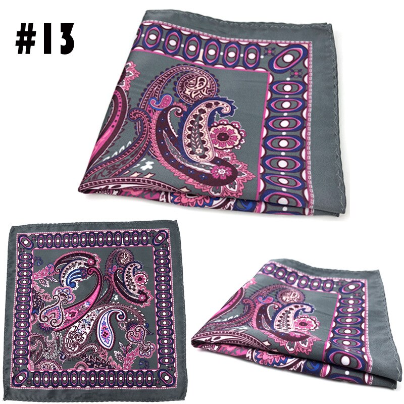 Garnitur męski kieszonkowy ręcznik w klatce piersiowej 54x54CM chusteczka jednokolorowy mały kwadratowy chusteczka Retro brytyjska sukienka z kieszenią kwadratowy ręcznik: 13