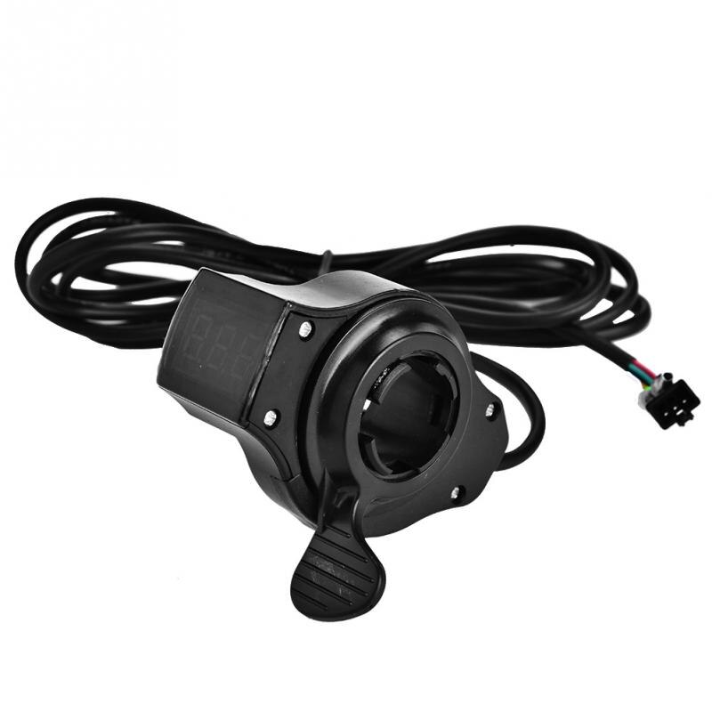 12-99V E-bike Thumb Throttle met LCD Display Elektrische Scooter Stuur Zwart Thumb Throttle Grips Voor elektrische Fiets Accessoire