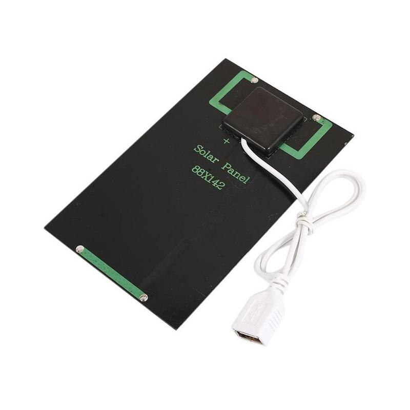 2W 5V panneau solaire 88*142mm cellule solaire bricolage Charge batterie sortie USB panneau de câble solaire