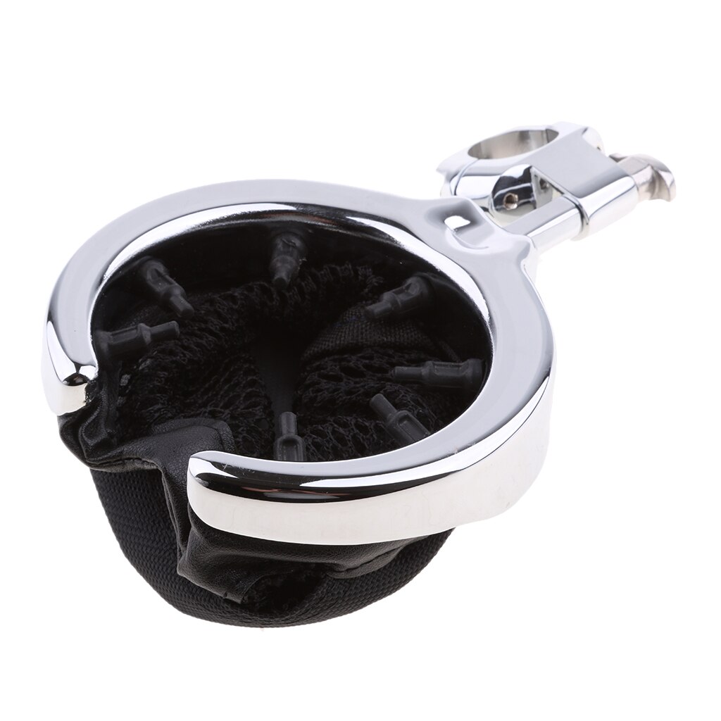 Motorcycle Handlebar Cup Holder Chrome Metal Drink Basket For Yamaha