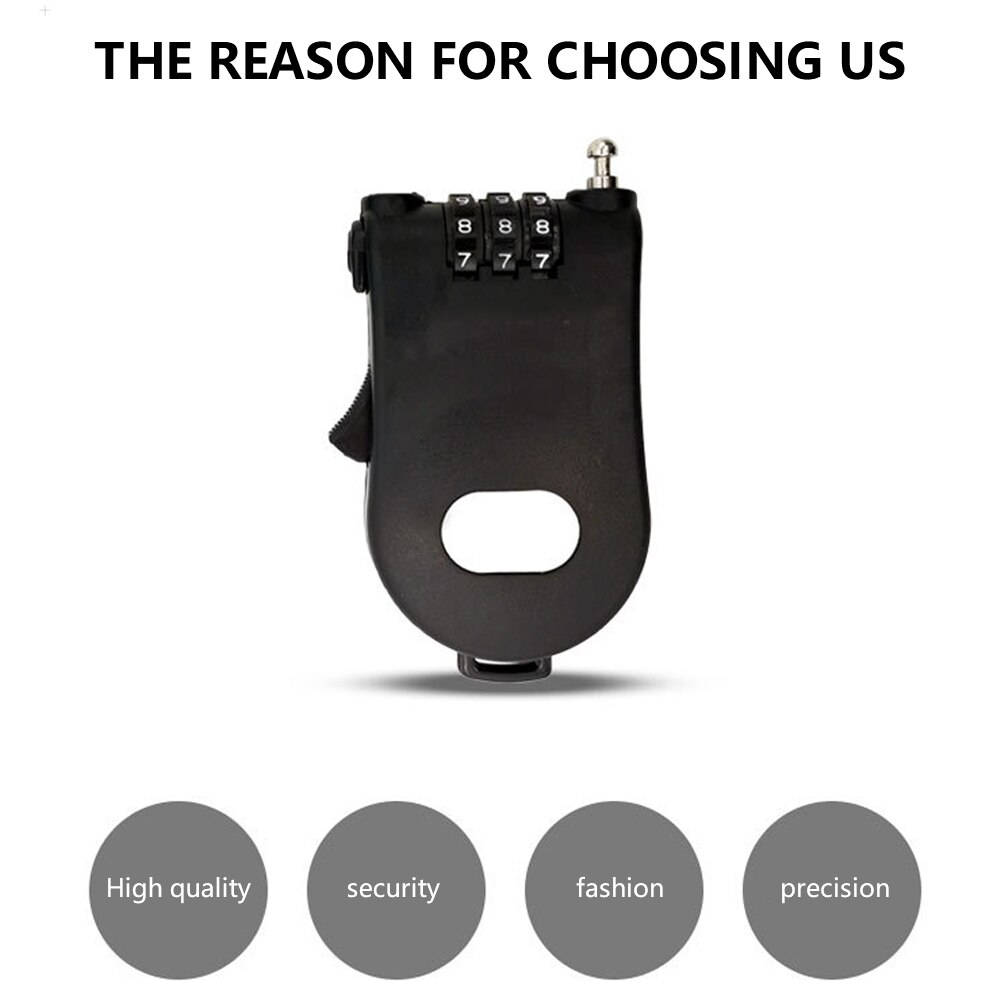Telescopic Wire Rope Steel Cable Code Lock Suitcase Car Sled Bicycle Helmet High-Precision Code Wheel Password Lock For Bike