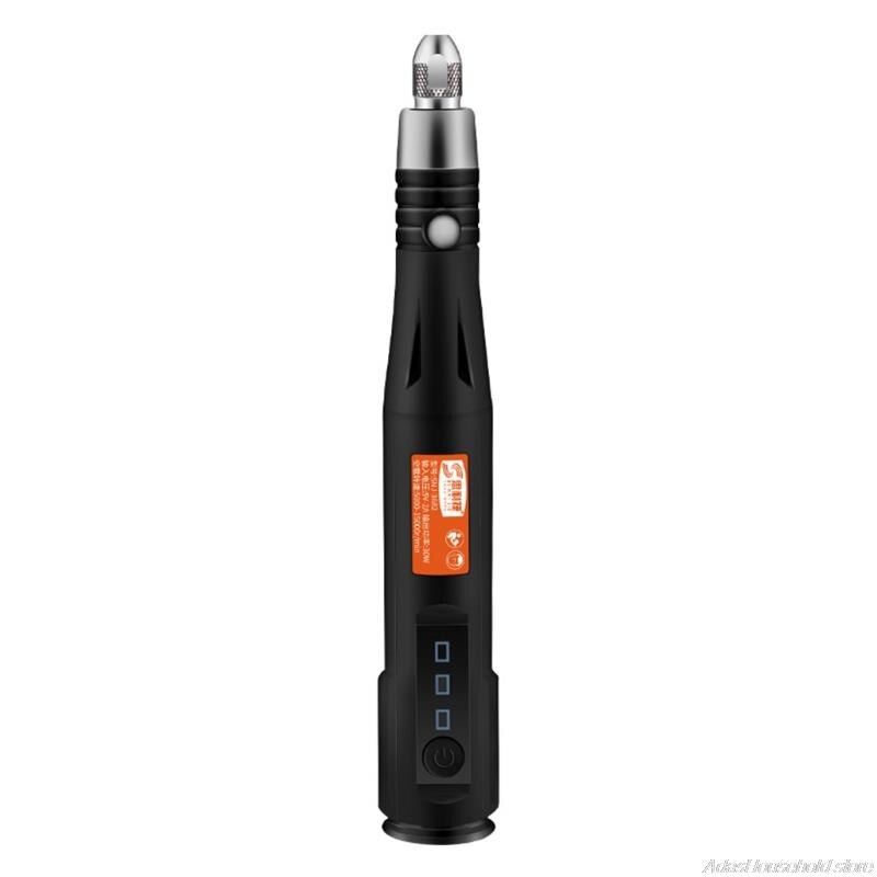 Portable Mini Drill Rotary Tool Kit USB Charging 3-Speed Adjustable Electric Engraving Pen for Polishing DIY Art Crafts